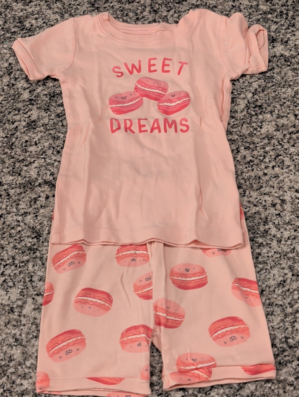 Old Navy Pink "Sweet Dreams" Macaron Pajama Set
